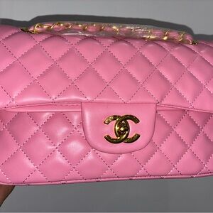 Pink Quilted Lambskin Classic Flap Bag